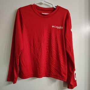 Columbia Kids Red Long Sleeve Shirt